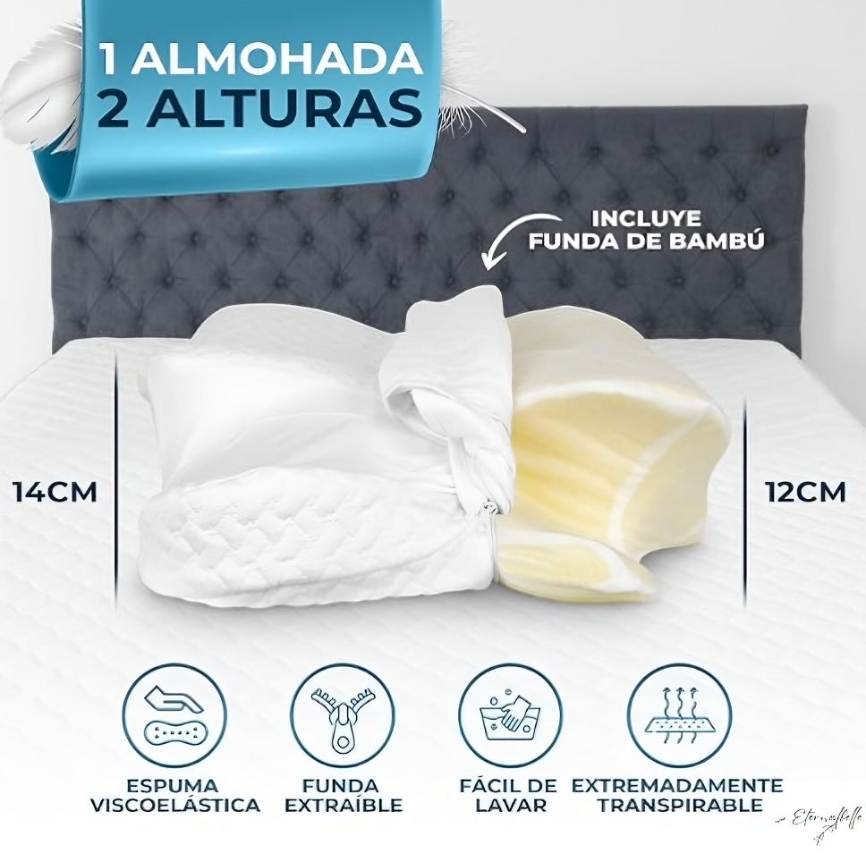 Almohada Ergonómica Ortopédica para un Descanso Sin Dolor