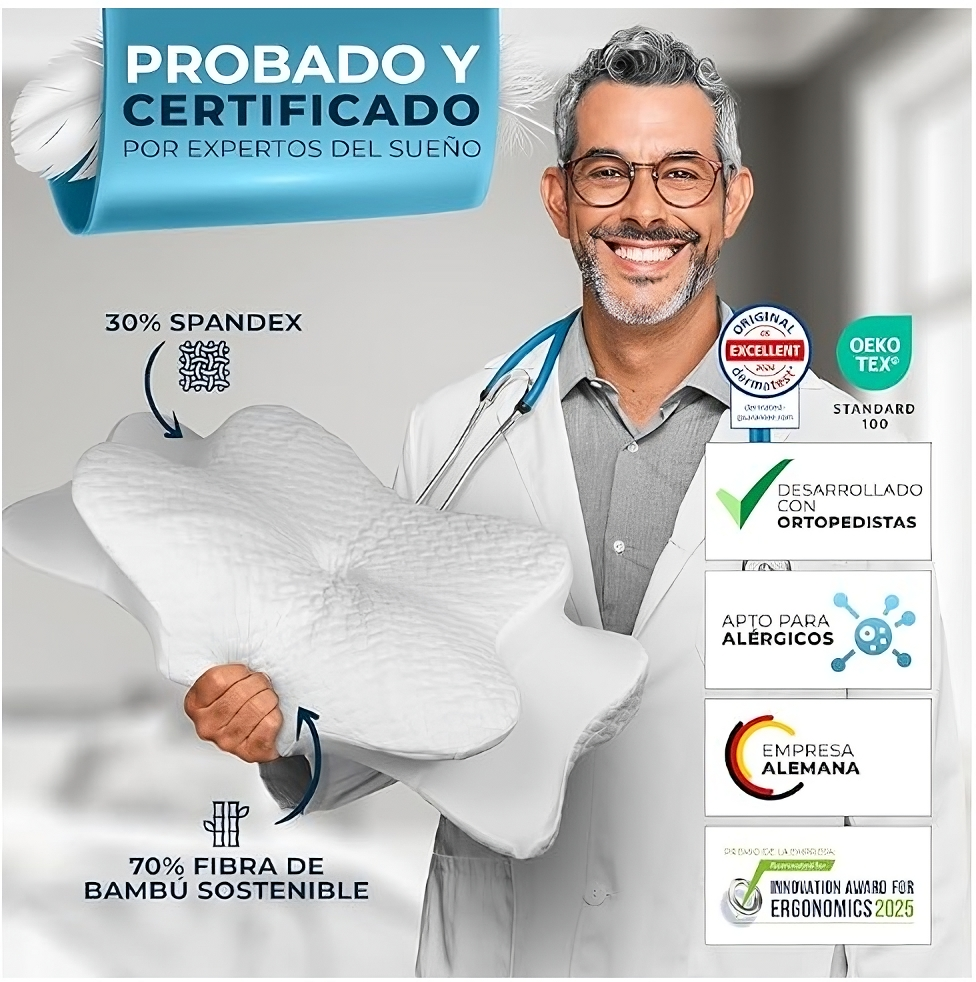 Almohada Ergonómica Ortopédica para un Descanso Sin Dolor