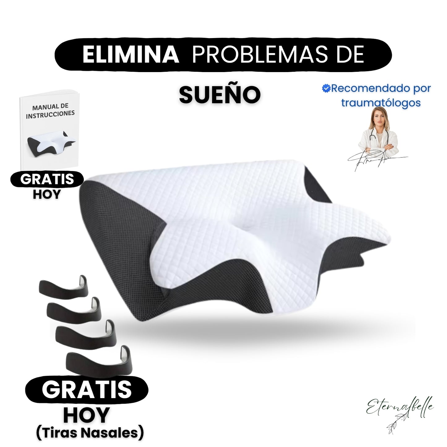 Almohada Ergonómica Ortopédica para un Descanso Sin Dolor